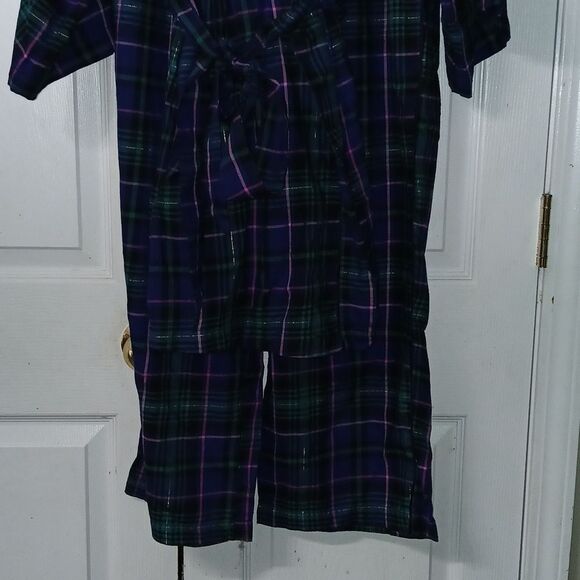 Victoria's  Secret plaid 3pc pajama shirt and pants Set Sz M/L NWOT - Picture 5 of 15